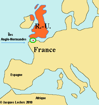 iles anglo normandes carte du monde