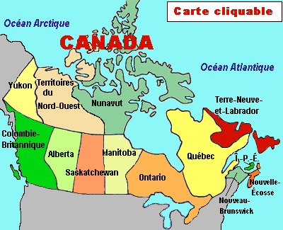 carte du canada