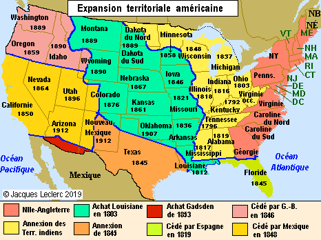 USA: Histoire (4) - Expansion territoriale