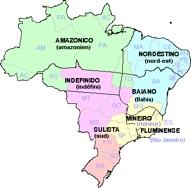 Mapa dos dialetos