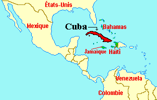 carte du monde de cuba