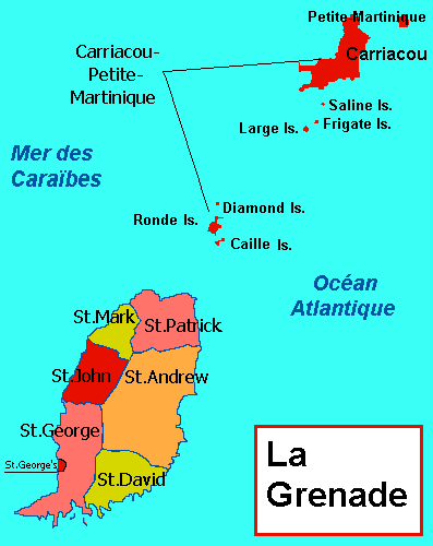 ile de grenade carte - Image