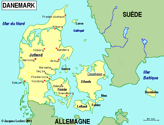 danemark carte - Image