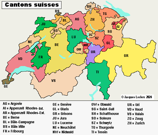 suisse carte cantons