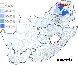 Le sepedi en Afrique du Sud