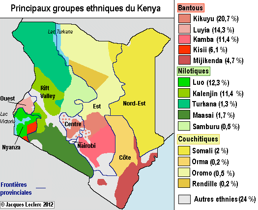 Kenya Tribes Map