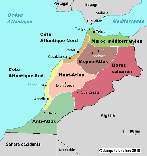 carte du haut atlas marocain