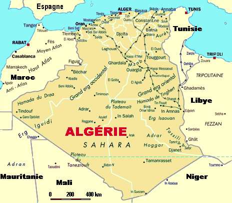 Carte: Algérie - cliquer pour la haute definition