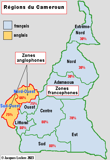 Provinces administratives du Cameroun