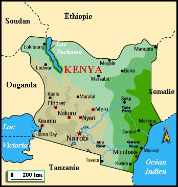 carte du kenya