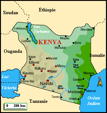 kenya carte afrique