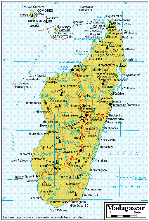 Carte de Madagascar (56 ko)