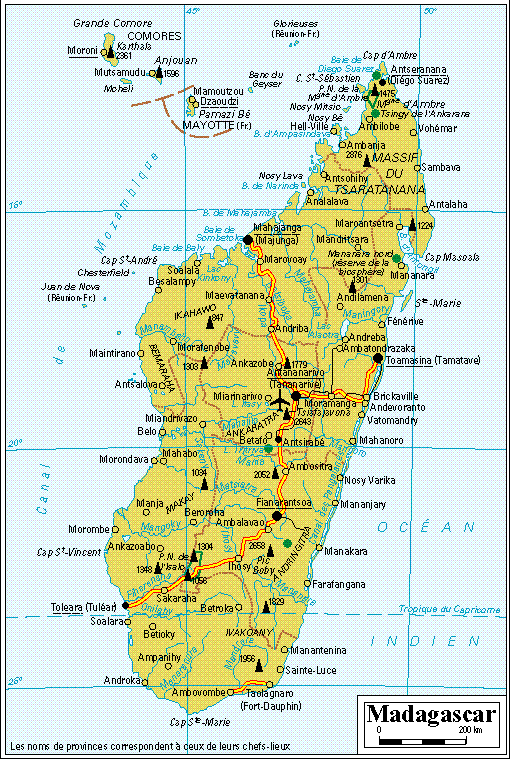 carte de madagascar