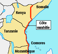 Map of Kenya.