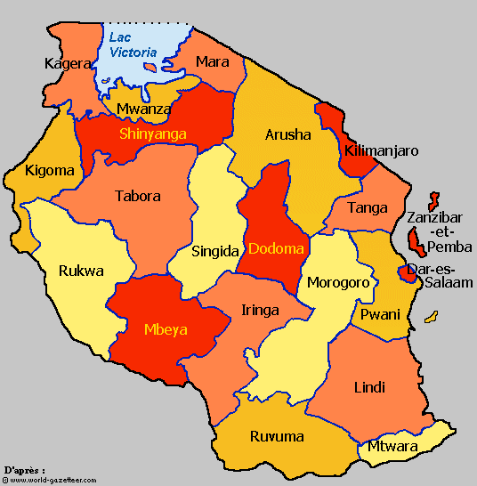 Map of Tanzania