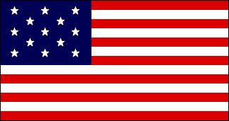 1st Official Flag, 13 Stars - 1777