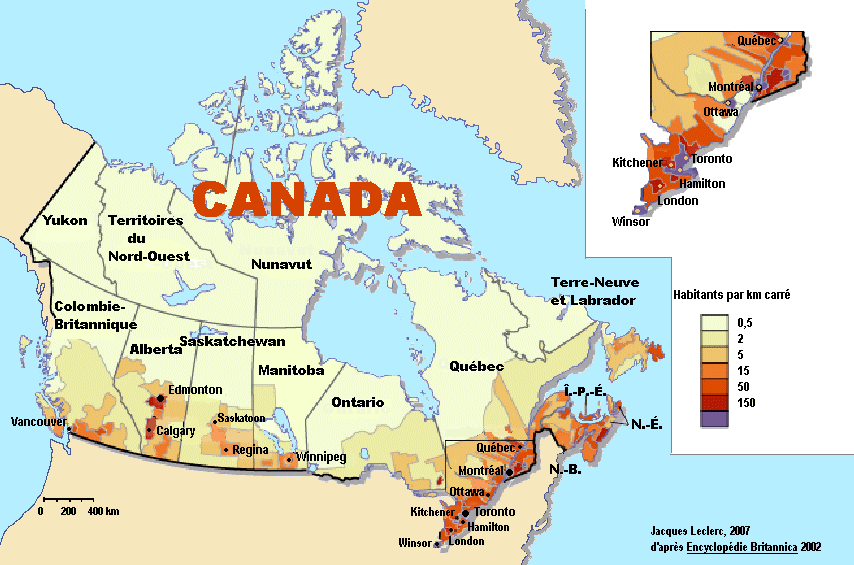 Le Canada: aspects démolinguistiques