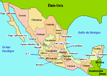 carte du mexique