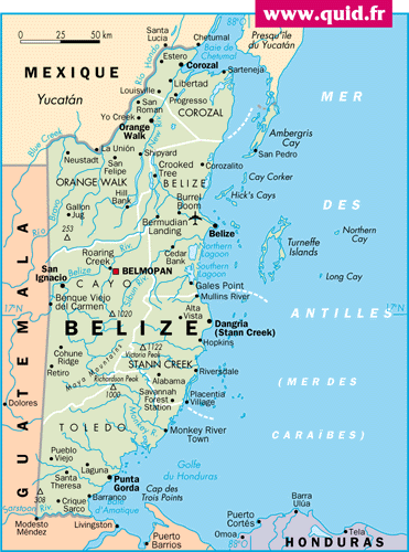 le bélize carte