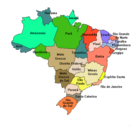 Mapa do Brasil - clicável