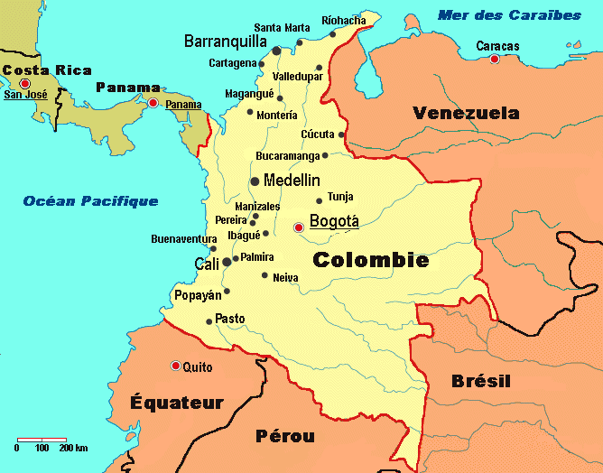Colombie: carte
