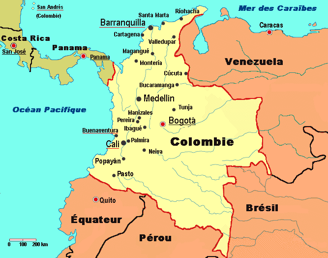 Colombie: carte