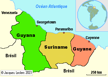 la guyane carte du monde