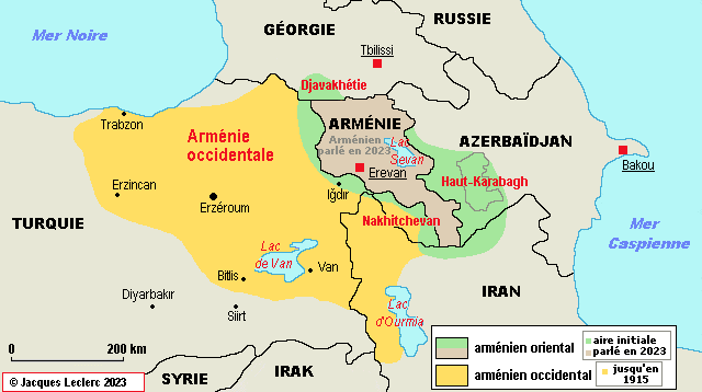 arménie carte du monde