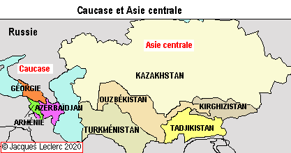 carte asie centrale