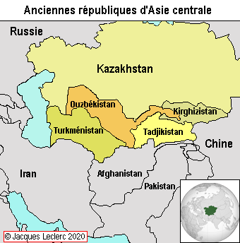 carte asie centrale