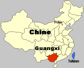 Localisation de la province du Guangxi