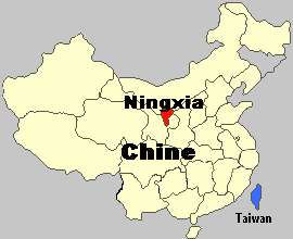 Localisation du Ningxia
