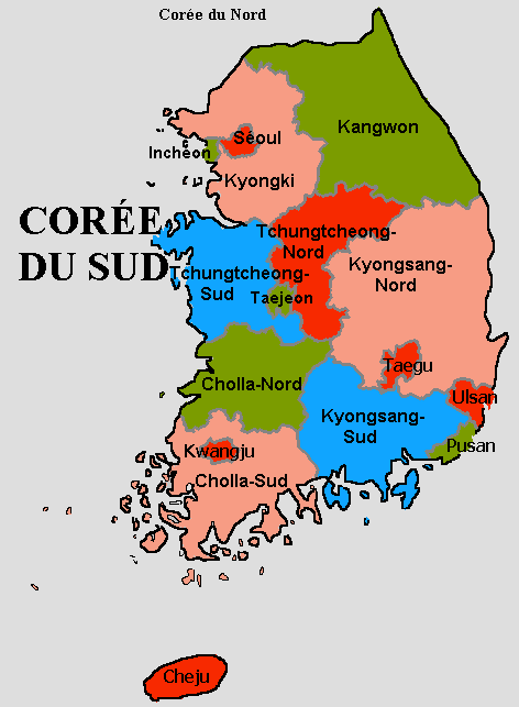 Map of Korea (South)