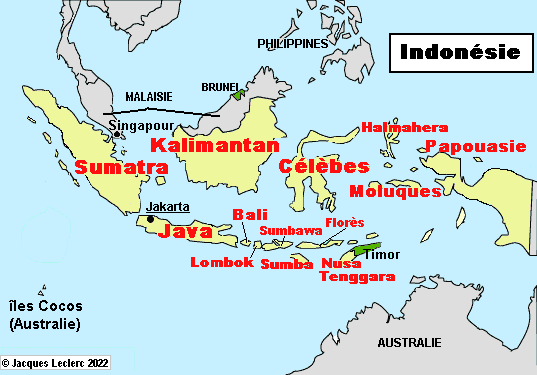 image de la carte indonesienne