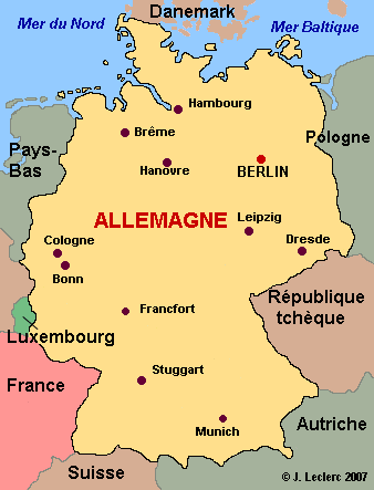 carte allemagne