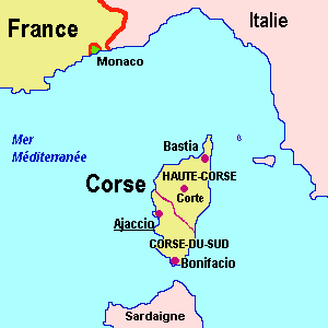 corse carte du monde