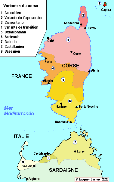 corse carte du monde