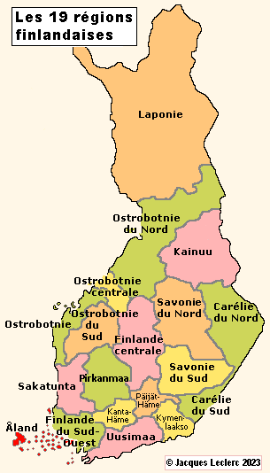 Régions de Finlande