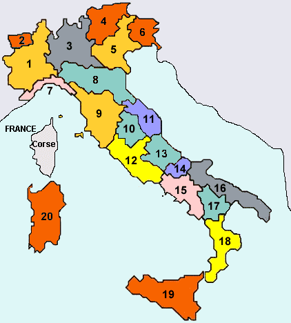 région italie