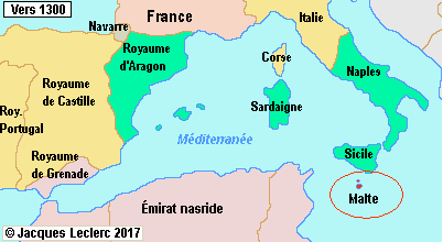 ile de malte carte du monde