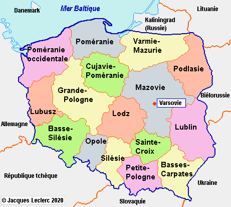 carte de la pologne