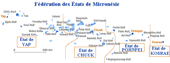 Map of Federated States of Micronesia