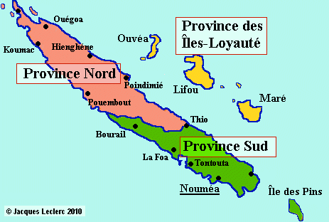 Nouvelle-Calédonie carte monde