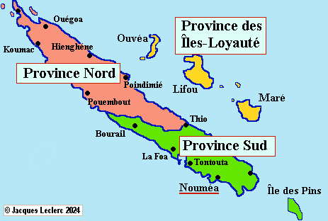 Nouvelle-Calédonie carte monde